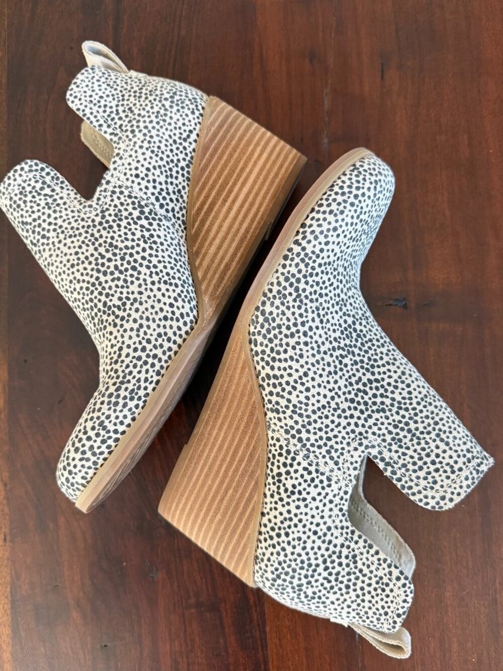 TOMS Kallie Wedge Bootie Natural/Animal Print 8.5 - Picture 1 of 8